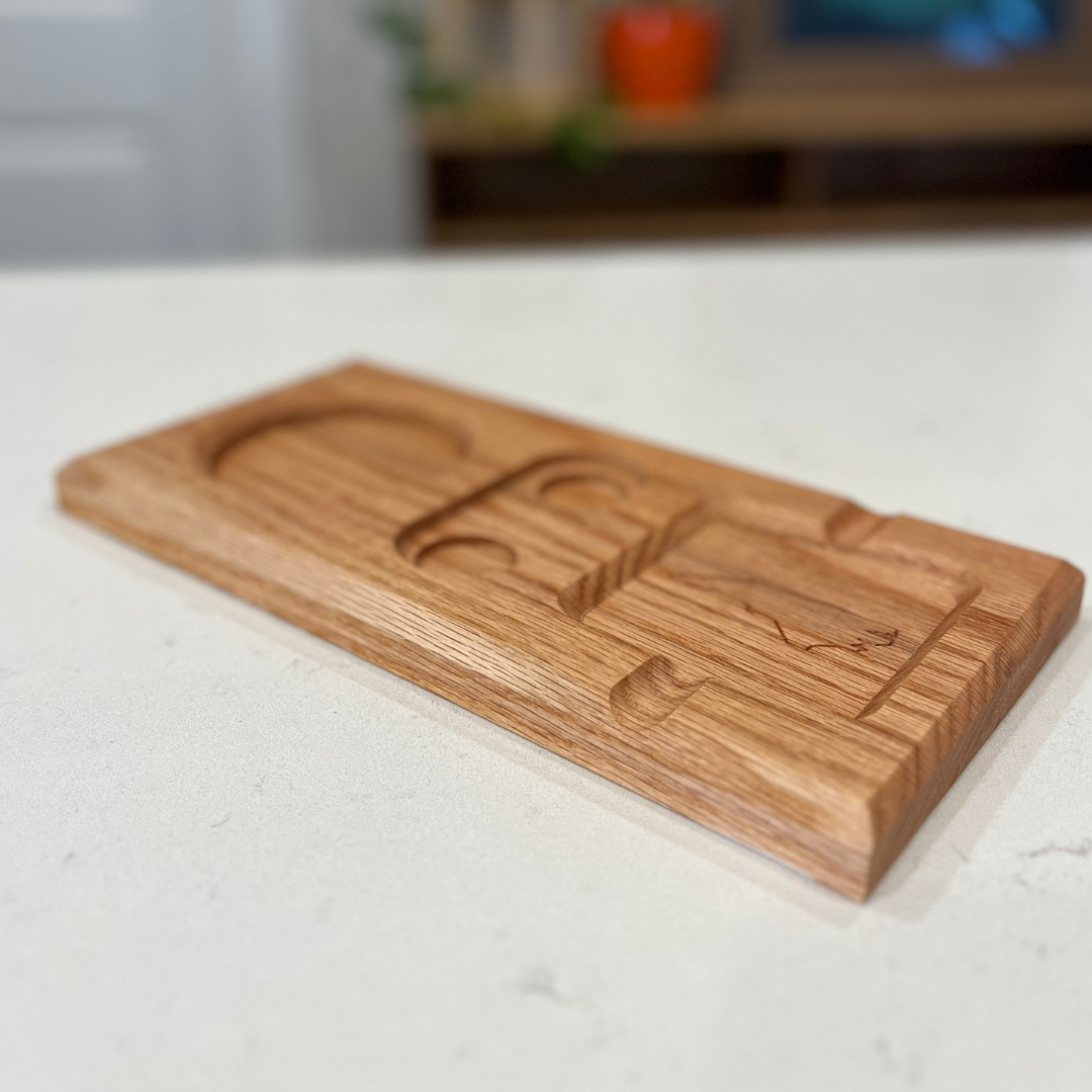 3 in 1 Whiskey + Cigar Tray Board with State Engraving